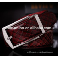 Red snake scale pattern belt fashion men's top grain genuine leather belt stainless steel pin buckle